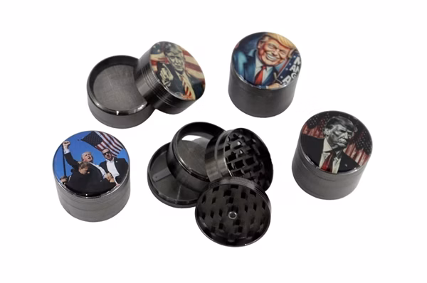 5ct Trump Gun Metal Zinc Grinders – 40mm