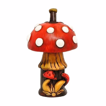 Pichincha Hand Crafted Medium Hand Pipe - Red Bowl Mushroom