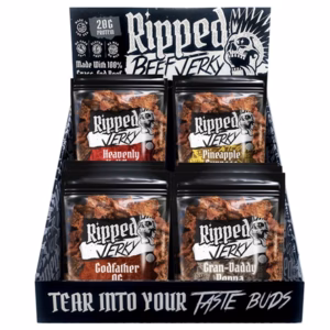 Ripped Jerky 2.5oz Beef Jerky Assorted Display 20pk