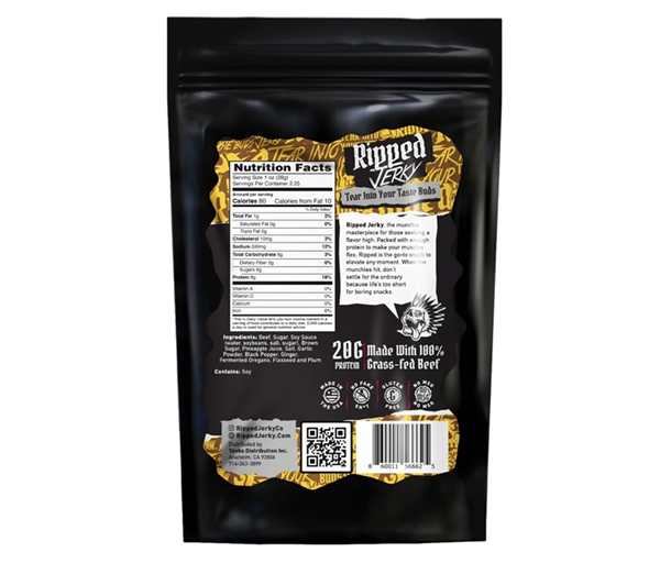 Ripped Jerky - Pineapple Express - Teriyaki Pineapple 2.5oz Beef Jerky