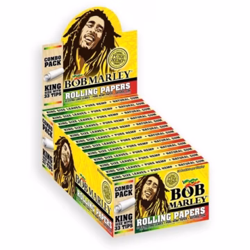Bob Marley Pure Hemp Rolling Papers – King Size with Tips