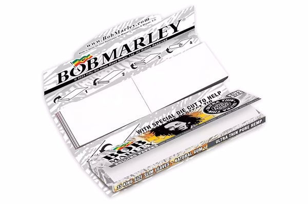 Bob Marley Ultra Thin Hemp Rolling Papers – King Size with Tips