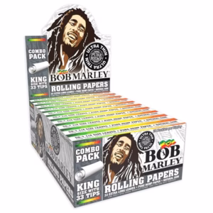 Bob Marley Ultra Thin Hemp Rolling Papers – King Size with Tips