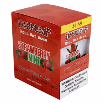 Dankleaf Pre-Cut Tobacco Leaf - Strawberry Mint 40pk