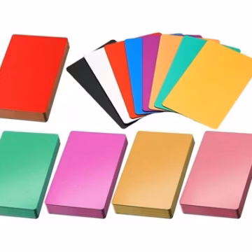 100ct Aluminum Metal Business Card Blanks