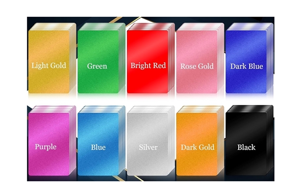 1000ct Aluminum Metal Business Card Blanks Assortment