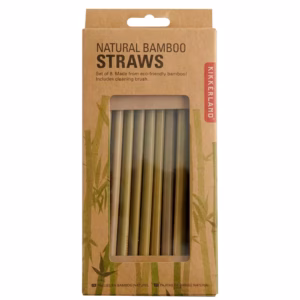 5ct Kikkerland Natural Bamboo Reusable Straws 8pk