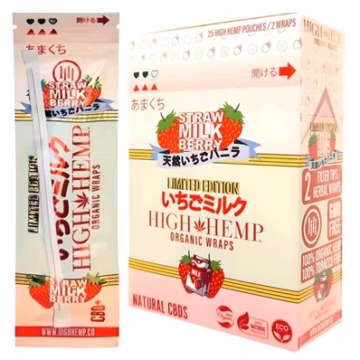 High Hemp Organic Wraps – Strawberry Milk