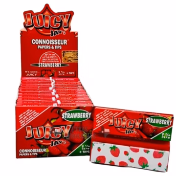 Juicy Jays Connoisseur 1 1/4 Papers & Tips – Strawberry