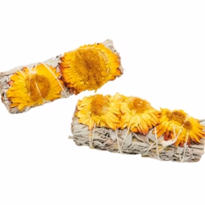 10ct White Sage – Yellow Strawflower