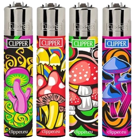 Clipper Lighter - Trippy Mushrooms 48pk