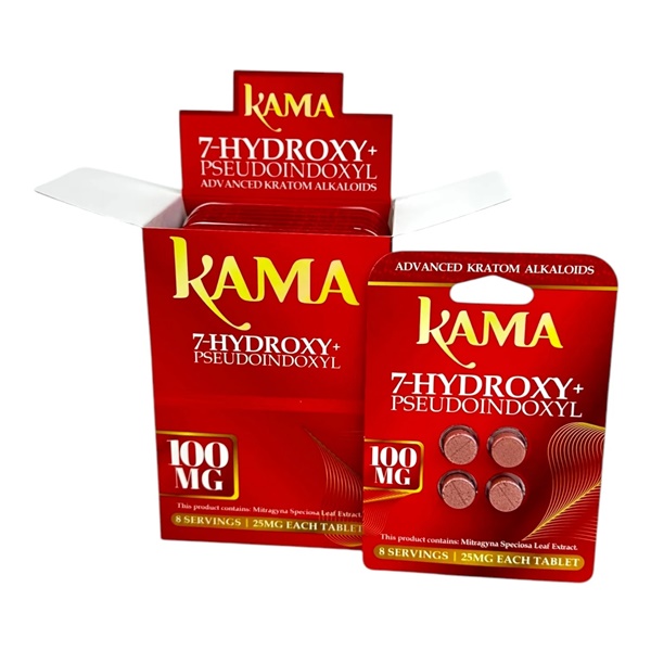 KAMA 7-Hydroxy + Pseudo Kratom Extract 25mg 4-Tablet