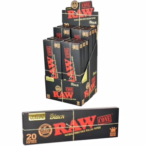 Raw Black Cones King Size 20/12ct