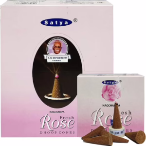 Satya Incense Dhoop Cones - Fresh Rose