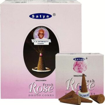 Satya Incense Dhoop Cones - Fresh Rose