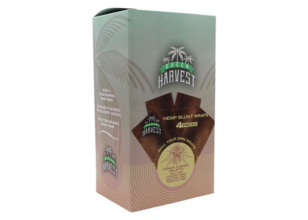 Green Harvest Hemp Blunt Wraps 15pk - Lemon Cherry Gelatto