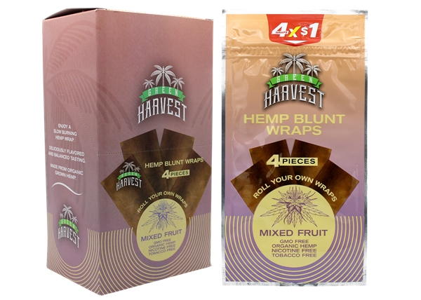 Green Harvest Hemp Blunt Wraps 15pk - Mixed Fruit