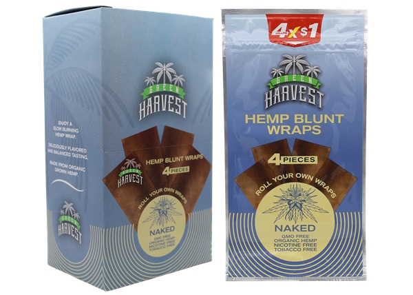 Green Harvest Hemp Blunt Wraps 15pk – Naked