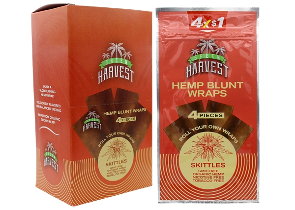 Green Harvest Hemp Blunt Wraps 15pk – Skittles