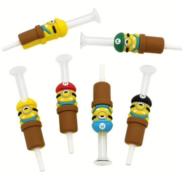 6ct 5" Super Minion Bros Silicone Nectar Collector