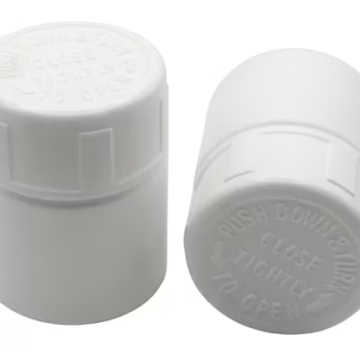 100ct Small Plastic White Pill Bottle 30cc