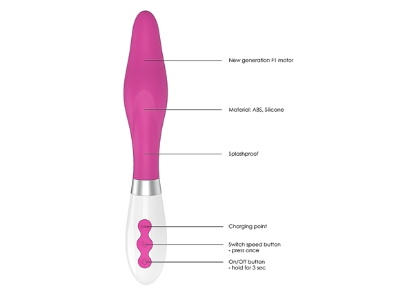 Luna Athamas Rechargeable Silicone Vibrator - Pink