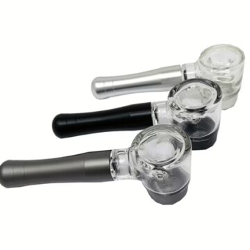 Chromium Crusher Glass Bowl CNC Flat Base Hand Pipe