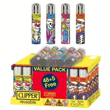 Clipper Classic Lighter with Design 48pk+5