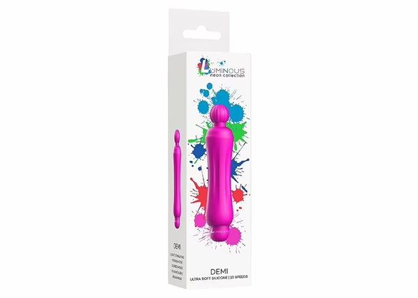 Demi - ABS Bullet With Silicone Sleeve - Fuchsia - Image 5