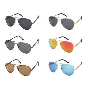 12ct Polarized Aluminum Aviator Sunglasses ARAMPOL4