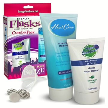 Smuggle Your Booze Hand Creme & Sanitizer Combo Pack Flasks
