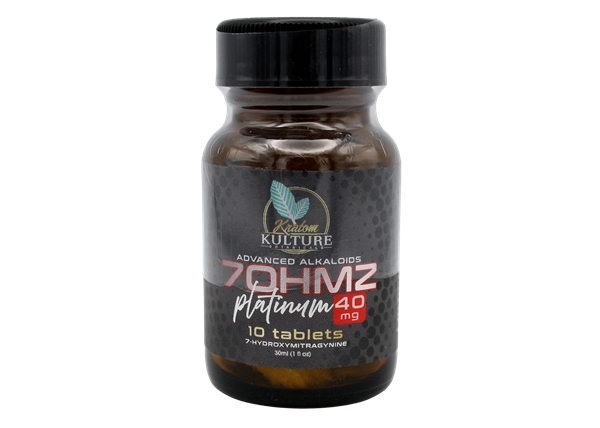 Kratom Kulture 7ohmz 40mg Platinum - 10-Tablet