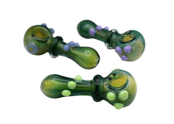 4ct 4" Marble Rim Spoon Hand Pipe