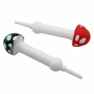 10ct 5.5" Silicone Mushroom Straw Nectar Collector