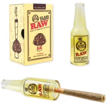 Raw Color Changing Glass Bottle Cone Holder