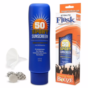 SPF 50 Sunscreen Stealth Flask with Funnel