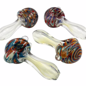 4ct 4" Wig Wag Head Fuming Spoon Hand Pipe