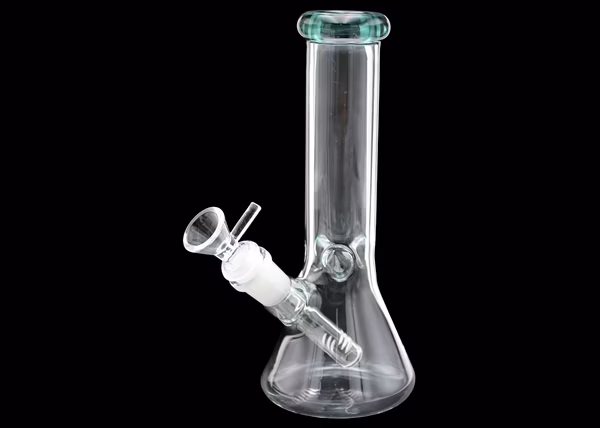 10" Color Rim Ice Pinch Beaker Water Pipe