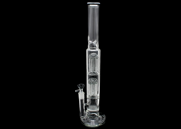 17" Dual Tree Honeycomb Perk Straight Water Pipe