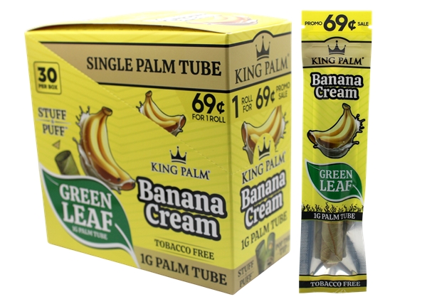 King Palm 1g Palm Tubes - Banana Cream 30pk