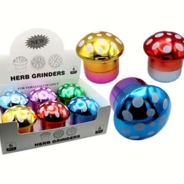 Mushroom Herb Grinders 6pk