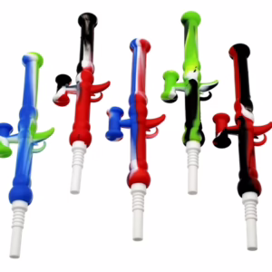 25ct 6" Mini Bazooka Silicone Nectar Collector with Ceramic Tip