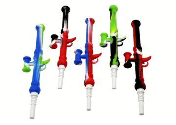 25ct 6" Mini Bazooka Silicone Nectar Collector with Ceramic Tip