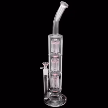 17" Triple Tree Perk Curved Water Pipe