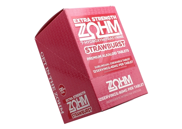 ZOHM Extra Strength 120mg 7-OH – Strawburst 3-Tablet