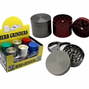 40mm Zinc Herb Grinders Assortment 12pk