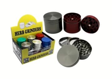 40mm Zinc Herb Grinders Assortment 12pk