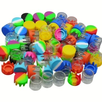 100ct 6ml Silicone Lid Concentrate Drip Jar