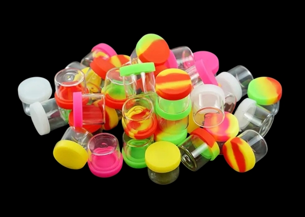 100ct 6ml Silicone Lid No Neck Glass Jar