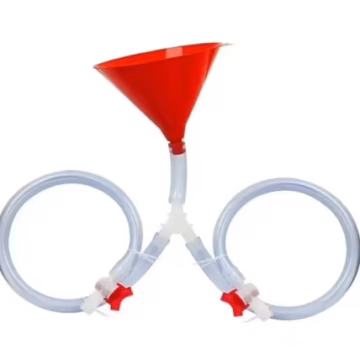 5ct Double Beer Bong Funnel with Valve